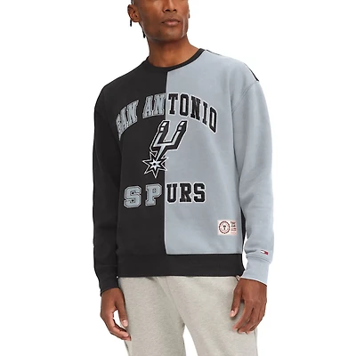Tommy Jeans /Gray San Antonio Spurs Keith Split Pullover Sweatshirt