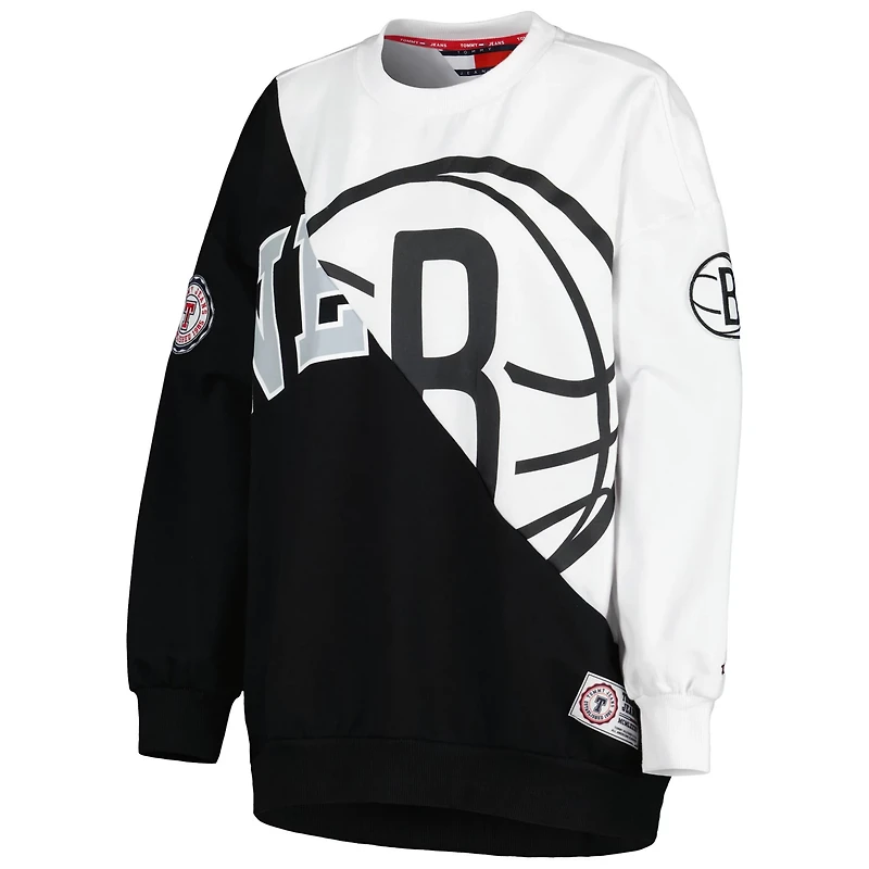 Tommy Jeans /White Brooklyn Nets Ariel Pullover Sweatshirt
