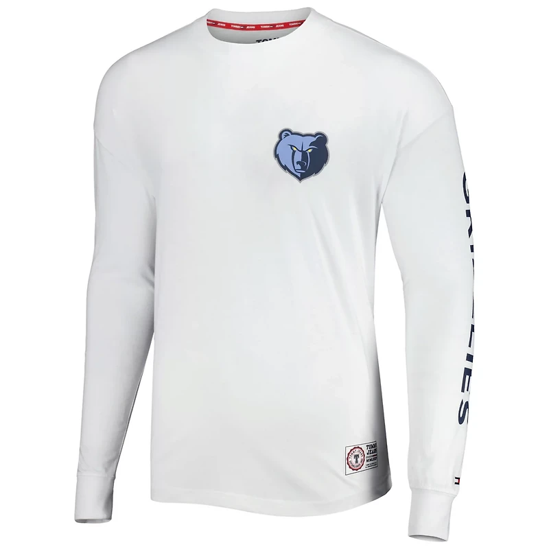 Tommy Jeans /White Memphis Grizzlies Matthew 2-In-1 T-Shirt  Hoodie Combo Set