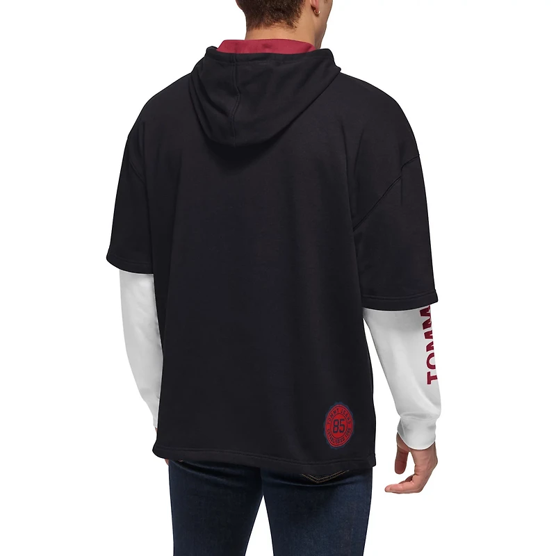 Tommy Jeans /White Miami Heat Matthew 2-In-1 T-Shirt  Hoodie Combo Set