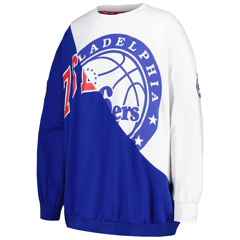 Tommy Jeans /White Philadelphia 76ers Ariel Pullover Sweatshirt