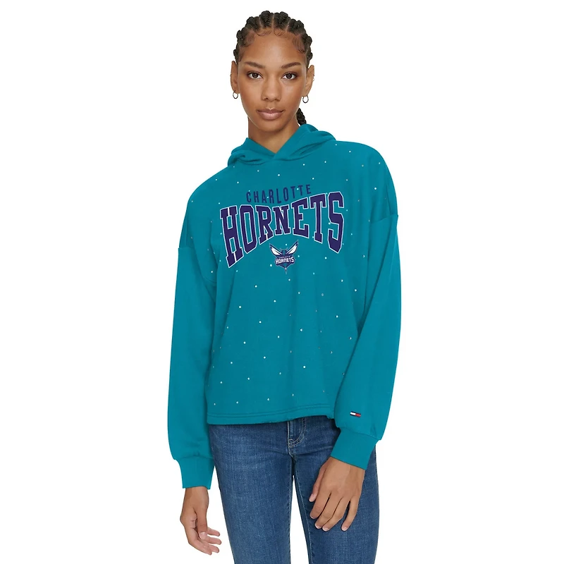 Tommy Jeans Charlotte Hornets Stella Cropped Pullover Hoodie