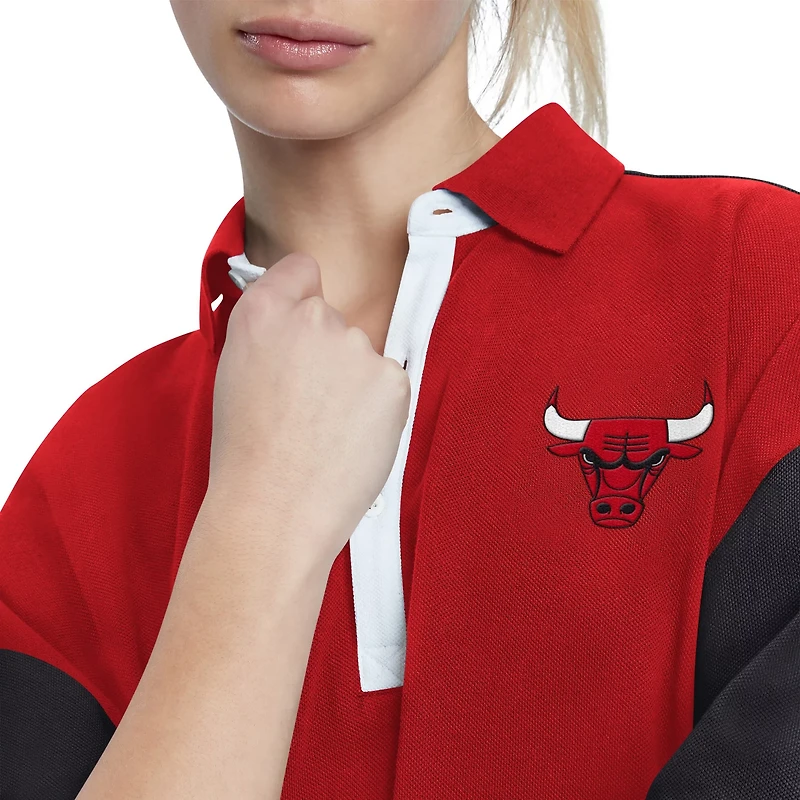 Tommy Jeans Chicago Bulls Taya Puff Sleeve Pique Polo Shirt