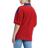 Tommy Jeans Philadelphia 76ers Taya Puff Sleeve Pique Polo Shirt