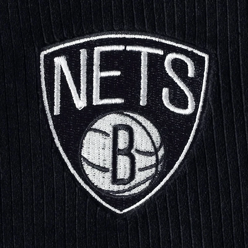 Touch Brooklyn Nets End Line Velour Pullover Hoodie