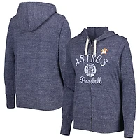 Touch Heather Houston Astros Training Camp Tri-Blend Lightweight Full-Zip Hoodie