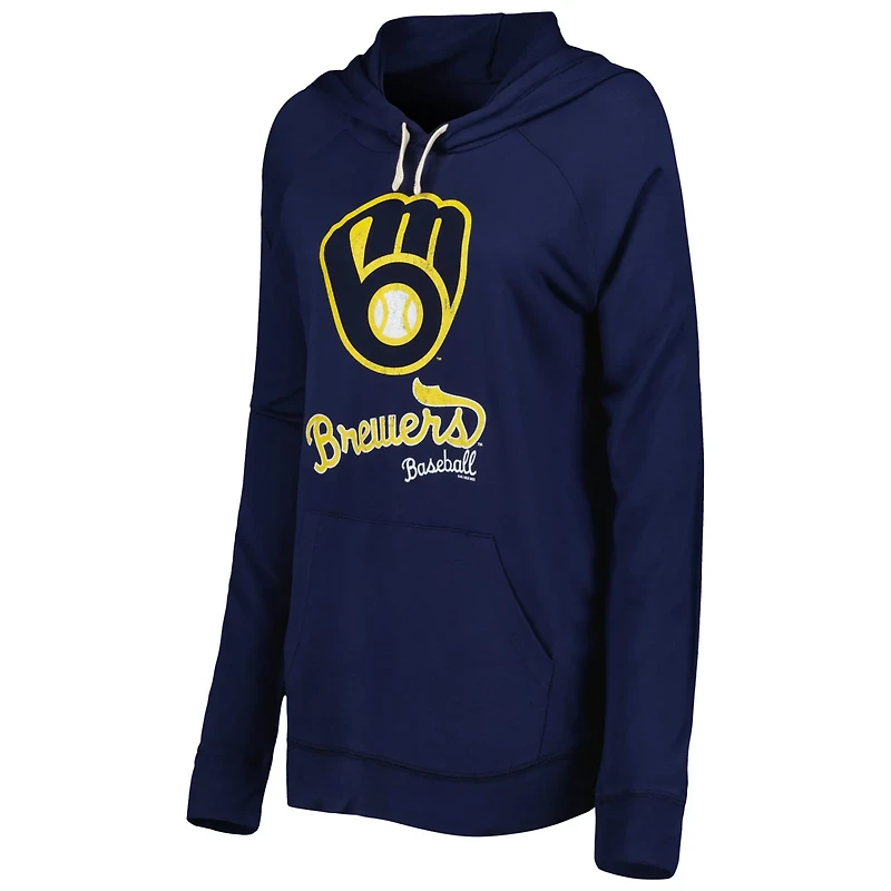 Touch Milwaukee Brewers Pre-Game Raglan Pullover Hoodie