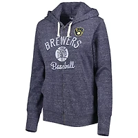 Touch Milwaukee Brewers Training Camp Tri-Blend Lightweight Full-Zip Hoodie