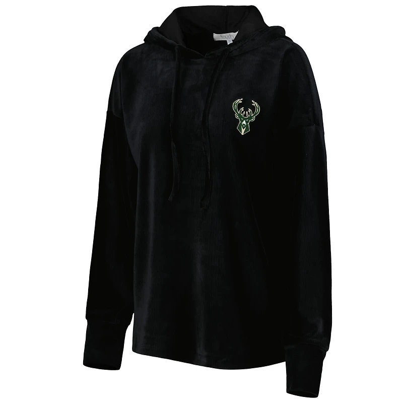 Touch Milwaukee Bucks End Line Velour Pullover Hoodie