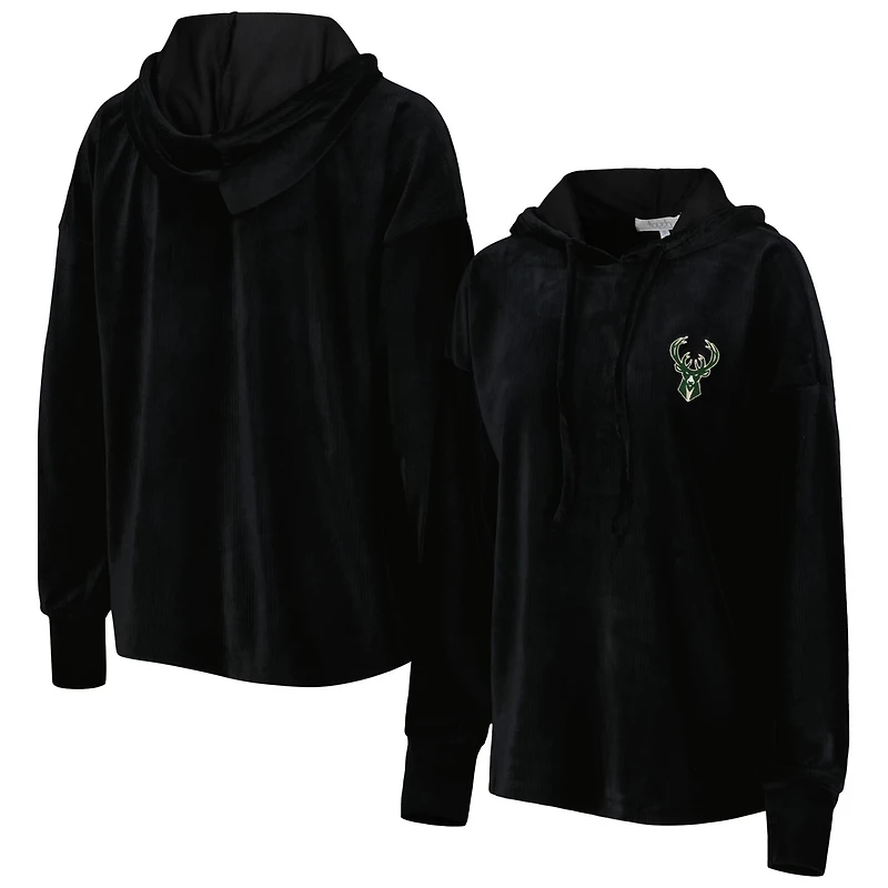 Touch Milwaukee Bucks End Line Velour Pullover Hoodie