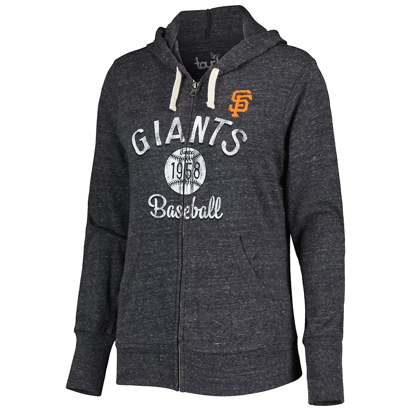 Touch San Francisco Giants Training Camp Tri-Blend Lightweight Full-Zip Hoodie