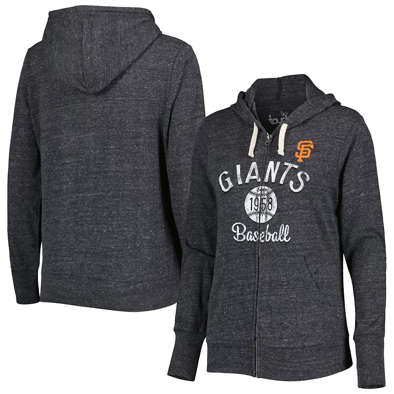 Touch San Francisco Giants Training Camp Tri-Blend Lightweight Full-Zip Hoodie