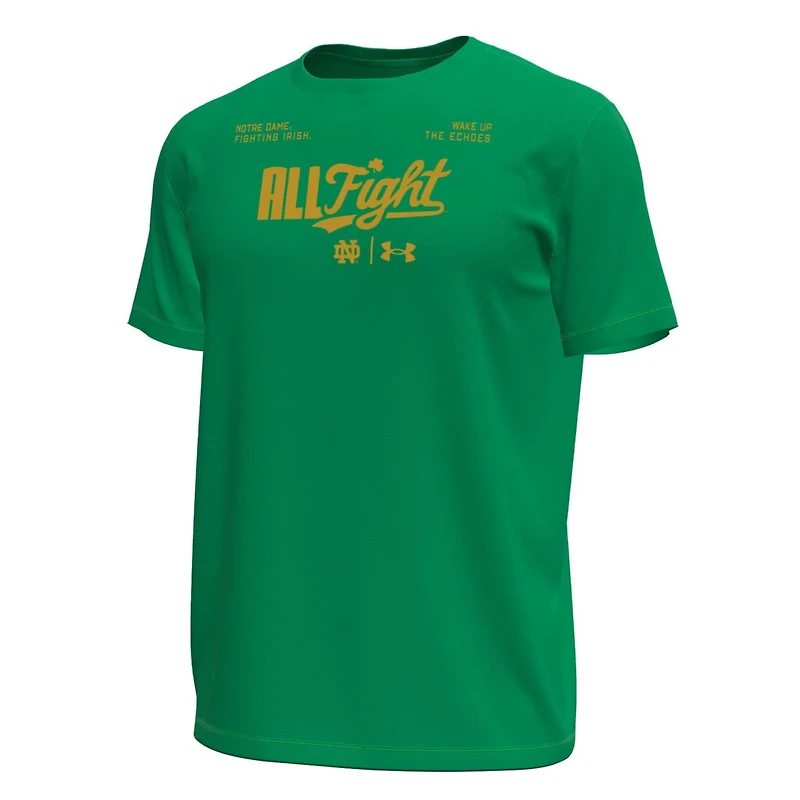 Under Armour Kelly Notre Dame Fighting Irish All Fight Tech Stretch T-Shirt