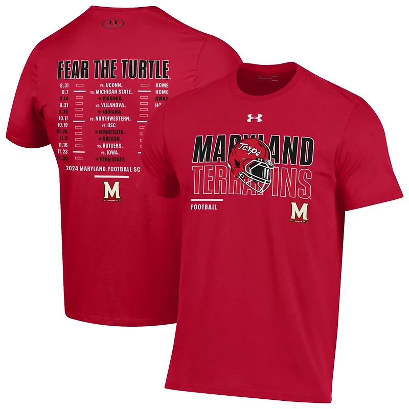 Under Armour Maryland Terrapins 2024 Football Schedule Performance T-Shirt