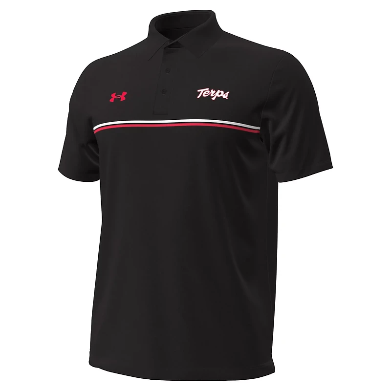 Under Armour Maryland Terrapins Performance Drive Chest Stripe Polo