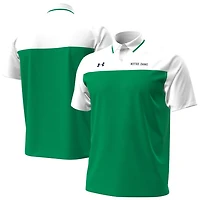 Under Armour Navy Notre Dame Fighting Irish Green Blocked Polo