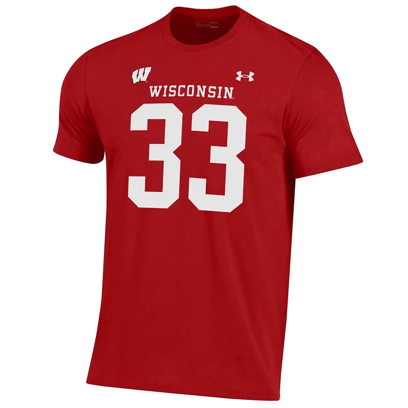 Under Armour Ron Dayne Wisconsin Badgers Name  Number T-Shirt