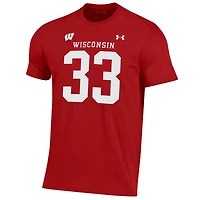 Under Armour Ron Dayne Wisconsin Badgers Name  Number T-Shirt