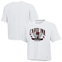 Under Armour South Carolina Gamecocks Essentials Icon Ultra-Soft Tri-Blend Boxy Cropped T-Shirt