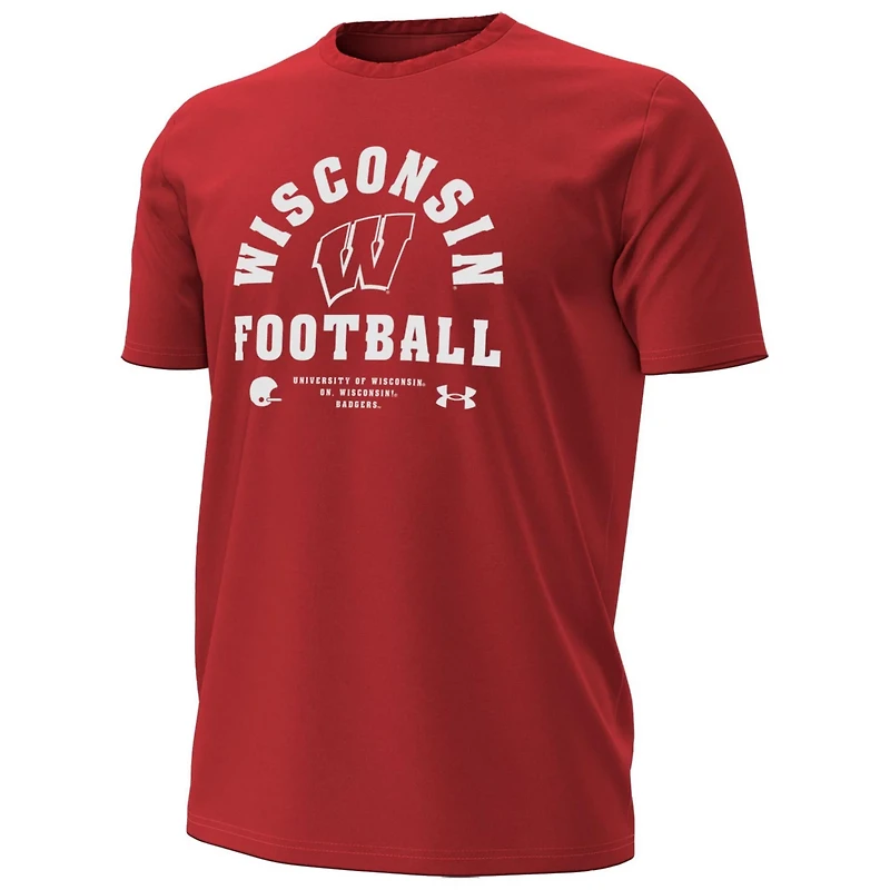Under Armour Wisconsin Badgers 2025 Sideline Football Performance T-Shirt