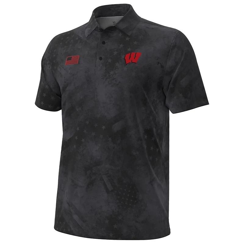 Under Armour Wisconsin Badgers Freedom Collection ArmourFuse Polo