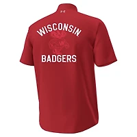 Under Armour Wisconsin Badgers Gameday Armourfuse Camp Button-Up Shirt