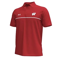 Under Armour Wisconsin Badgers Playoff Chest Stripe Performance Polo
