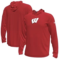 Under Armour Wisconsin Badgers Sideline Knockout Long-Sleeve Hooded T-Shirt