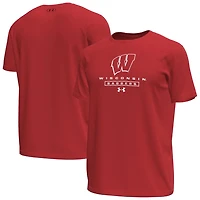 Under Armour Wisconsin Badgers Stack Stretch Performance T-Shirt