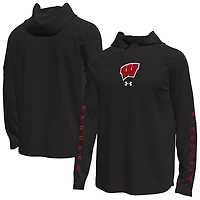 Under Armour Wisconsin Badgers Tech Stretch Long-Sleeve Hooded T-Shirt