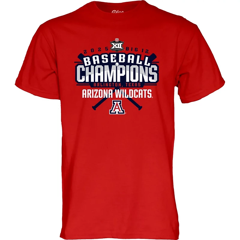 Unisex 84 Arizona Wildcats 2025 Big 12 Baseball Conference Tournament Champions T-Shirt