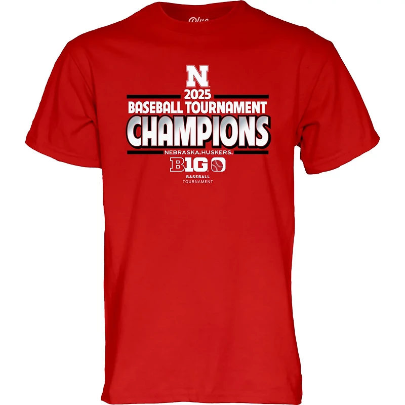 Unisex 84 Nebraska Huskers 2025 Big Ten Baseball Conference Tournament Champions T-Shirt