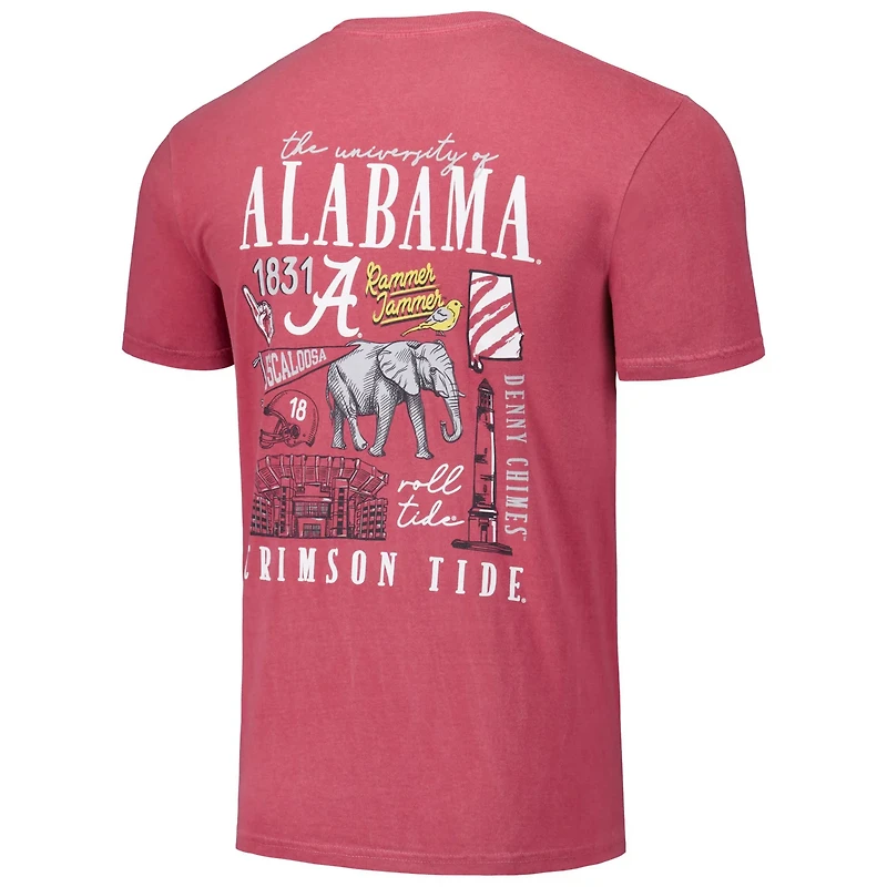 Unisex Alabama Tide Hyper Local Campus Poster T-Shirt