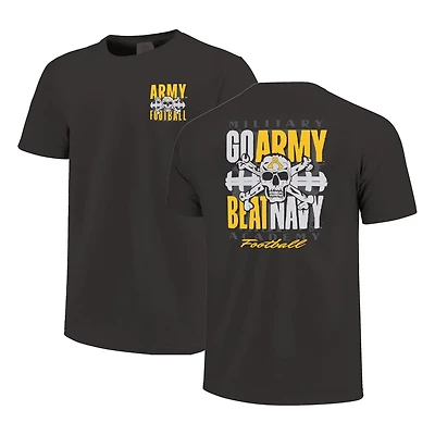 Unisex Army Knights Skull Beat Navy Football T-Shirt