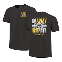 Unisex Army Knights Skull Beat Navy Football T-Shirt