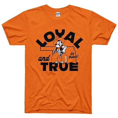 Unisex Charlie Hustle Oklahoma State Cowboys Loyal  True Outline Tri-Blend T-Shirt