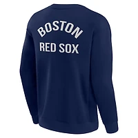 Unisex Fanatics Boston Red Sox Super Soft Pullover Crew Sweatshirt