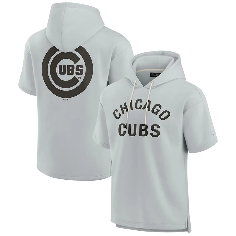 Unisex Fanatics Chicago Cubs Elements Super Soft Fleece Short Sleeve Pullover Hoodie