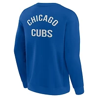 Unisex Fanatics Chicago Cubs Super Soft Pullover Crew Sweatshirt
