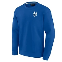 Unisex Fanatics New York Mets Super Soft Pullover Crew Sweatshirt
