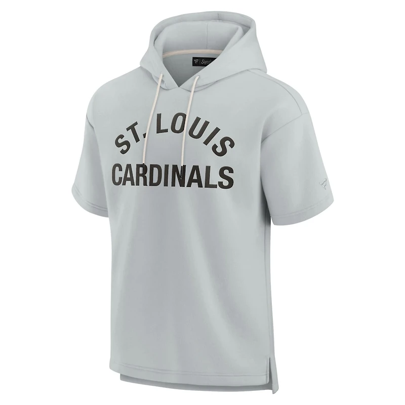 Unisex Fanatics St Louis Cardinals Elements Super Soft Fleece Short Sleeve Pullover Hoodie