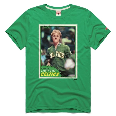 Unisex Homage Larry Bird Boston Celtics Topps Trading Card Player Tri-Blend T-Shirt