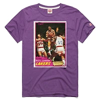 Unisex Homage Magic Johnson Los Angeles Lakers Topps Trading Card Player Tri-Blend T-Shirt