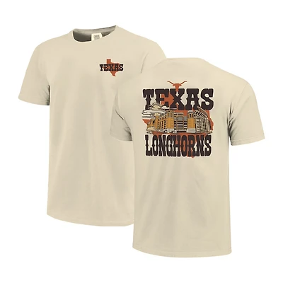 Unisex Image One Texas Longhorns Hyper Local Stadium Mascot Skyline T-Shirt