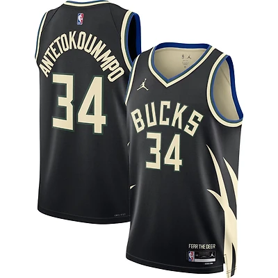 Unisex Jordan Brand Giannis Antetokounmpo Milwaukee Bucks Swingman Jersey - Statement Edition