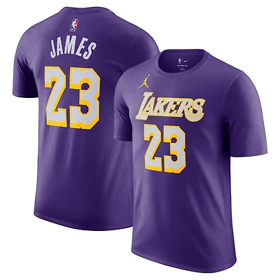 Unisex Jordan Brand LeBron James Los Angeles Lakers Name  Number T-Shirt - Statement Edition