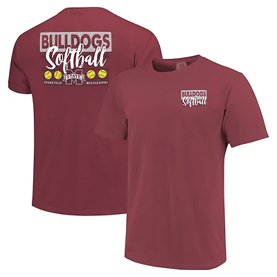 Unisex Mississippi State Bulldogs Gritty Softball Bats Comfort Colors T-Shirt