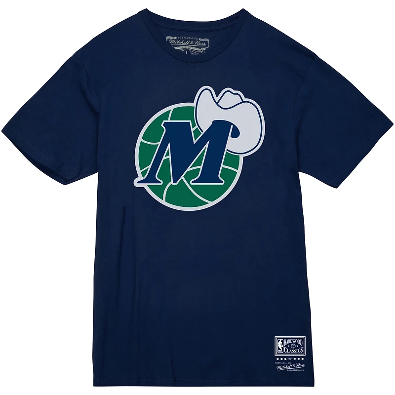 Unisex Mitchell  Ness Dallas Mavericks Hardwood Classics MVP Throwback Logo T-Shirt