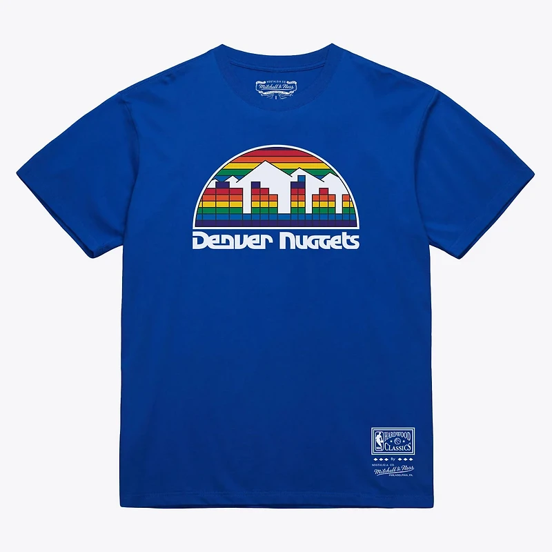 Unisex Mitchell Ness Denver Nuggets Hardwood Classics Arch T-Shirt
