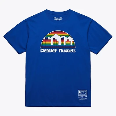 Unisex Mitchell  Ness Denver Nuggets Hardwood Classics Arch T-Shirt
